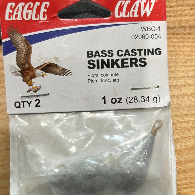 Eagle Claw Bass Casting Sinkers