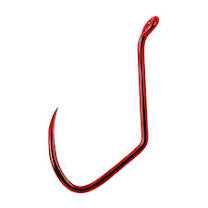 Matzuo Red Chrome Snelled Hooks