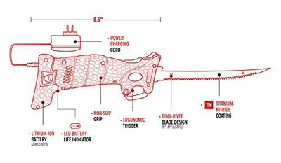 Bubba Fishing Fixed Blade Li-Ion Electric Fillet Knife Knife
