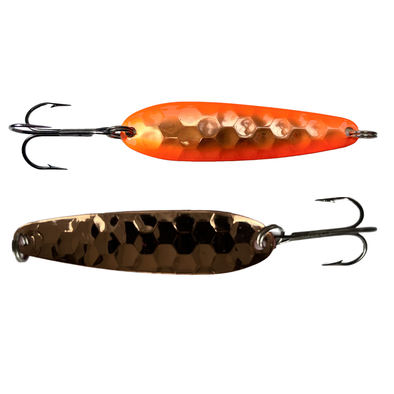 Great Lakes Spoons Copper Series 3 1/4" - Orange Monkey Puke 