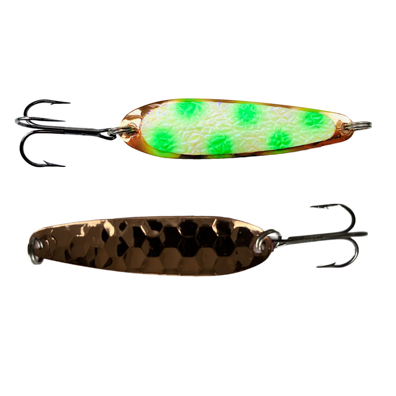 Great Lakes Spoons Copper Series 3 1/4" - Green Dots 