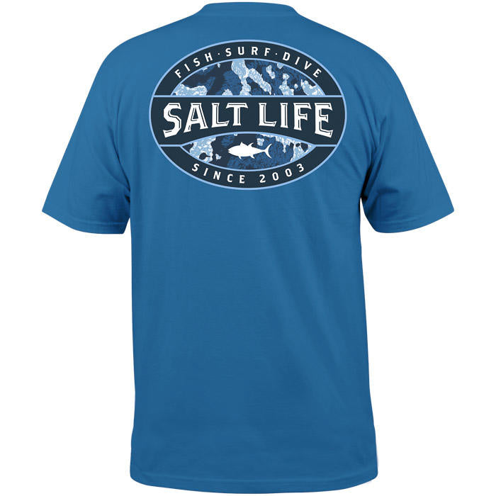Salt Life Patch Salt Life Men's T-Shirt - Atlas Badge